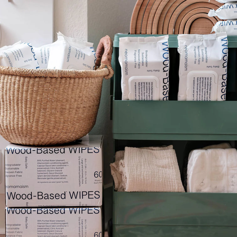 Wood-Based WIPES  60枚入り(4Pack)