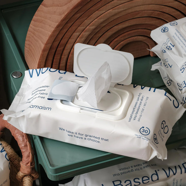 Wood-Based WIPES  60枚入り(4Pack)